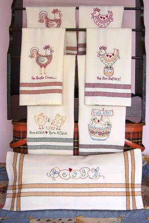 CD Easter Tea Towels  Machine Embroidery