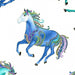 BE Horsen Around 6854M 09 Regning Horses White/Multi