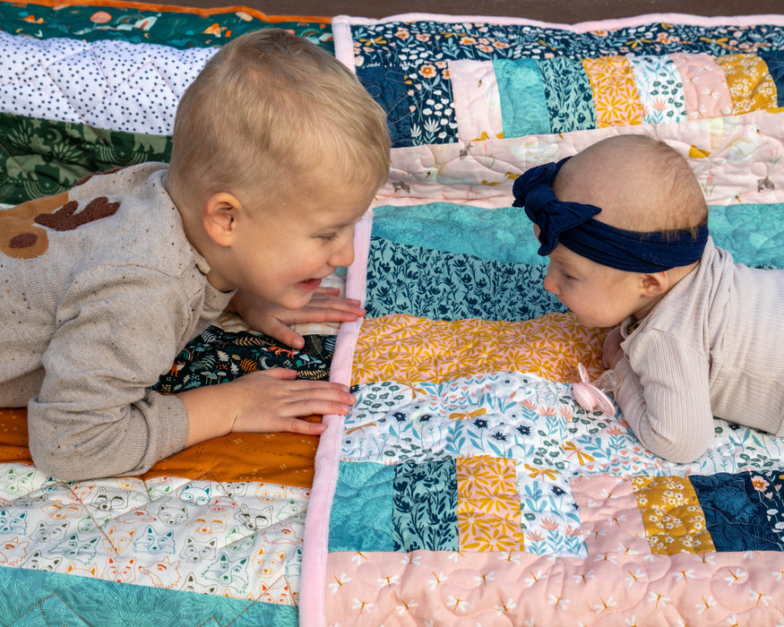 Bricks and Beams Quilt Kit - Timberline