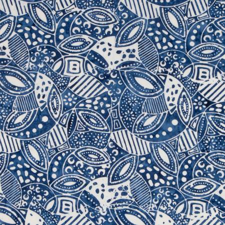 RB Batiks Expressions Tjaps Sapphire Blue