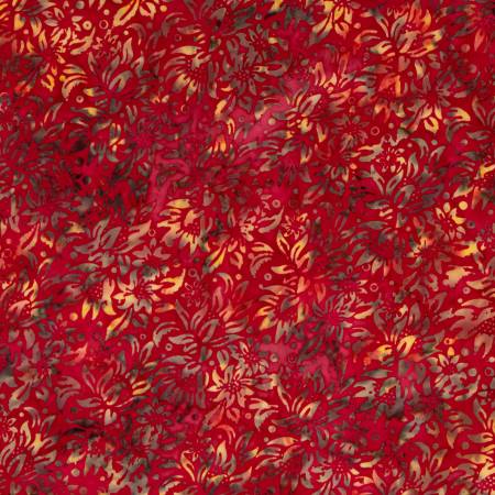 RB Batiks Expressions Tjaps Red Gold Multi