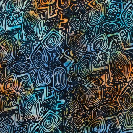 RB Batiks Tjaps Bayou Blues Round Midnight