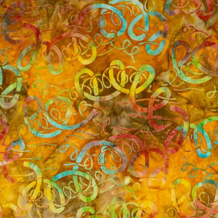 RB Batiks Expressions Tjaps Gold Multi