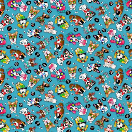 TT Blue Tossed Dogs In Sunglasses TT032923