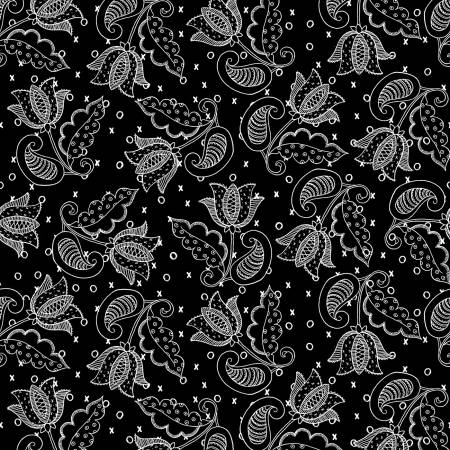 RB All My Heart Valentine Tulips Black C14138-B
