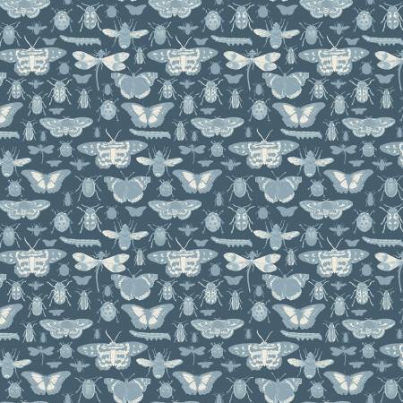 RB Floral Gardens Insects Navy