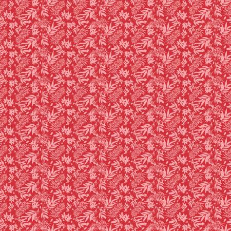 RB Floral Gardens Leaves Red