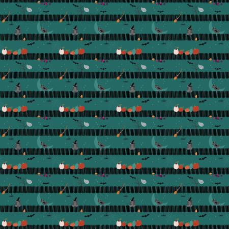 RB Little Witch Sitting on a Gate Teal