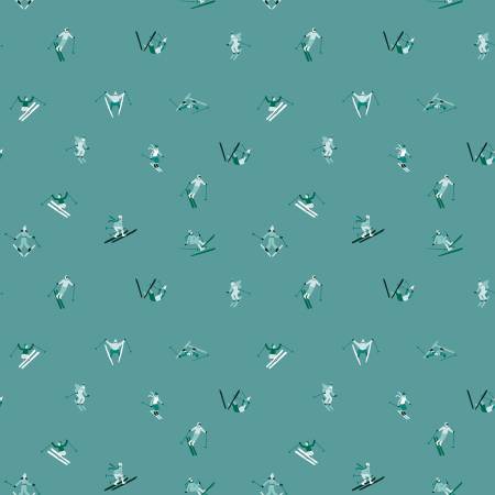 RB Ski Hill Skiers-Teal