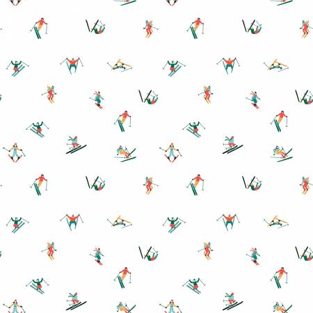 RB Ski Hill Skiers-White 
