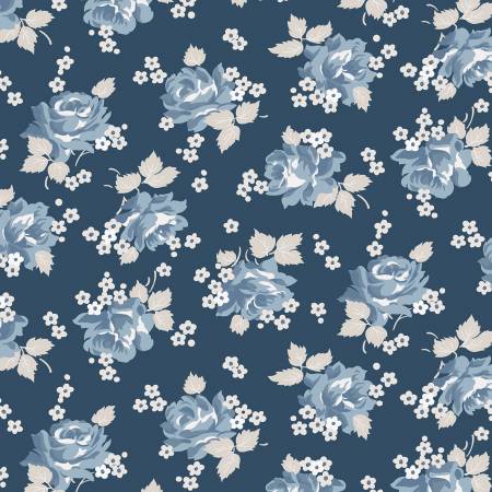 RB Serenity Blues Roses Navy