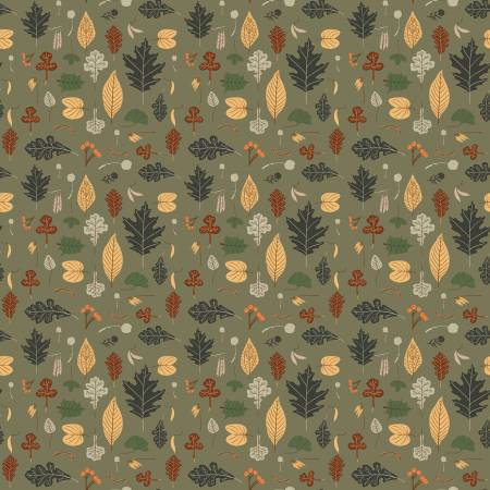 RB Pumpkin Spice Leaves C14991 Olive Harvest