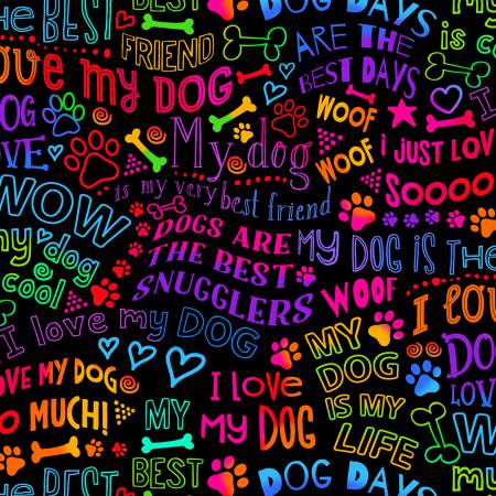 TT Gail C7032 Bright Rainbow I Love My Dog