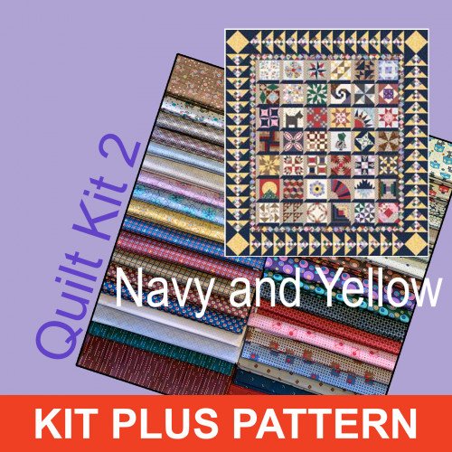 Lizzy Albright Sampler Kit Navy/Yellow (Book NOT Included)