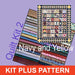 Lizzy Albright Sampler Kit Navy/Yellow (Book NOT Included)