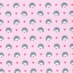 MM Hedgehog Heaven on Minky 4330-Peony