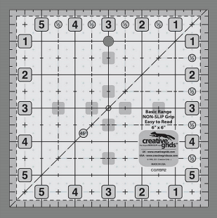 Creative Grids 6 Inch Square Basic Range Ruler