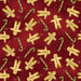 CW Gingerbread Christmas Tossed Cookies Dark Red
