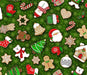 OA Noel Allover Cookies Green