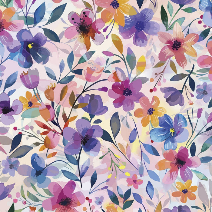 Digital Cuddle Multi Painted Petals 58" - 60" Fabric per yard