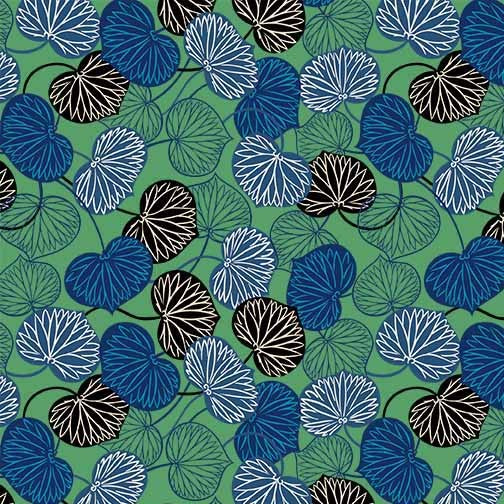 Turf Sacred Leaf Cotton 43"/44" Fabric Per Yard