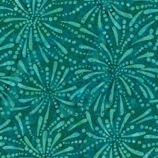 WL Green/Blue Fireworks Batik