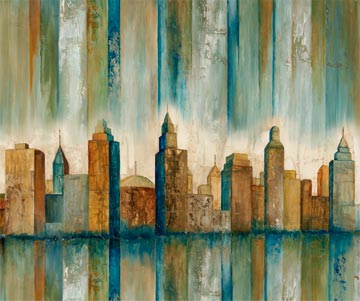 NC Reflections Panel DP22949 66 Teal Multi