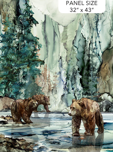 NC Northern Peaks Bear Panel 32"