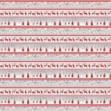 HG Winter Frost Flannel 9227 89 Gray/Red
