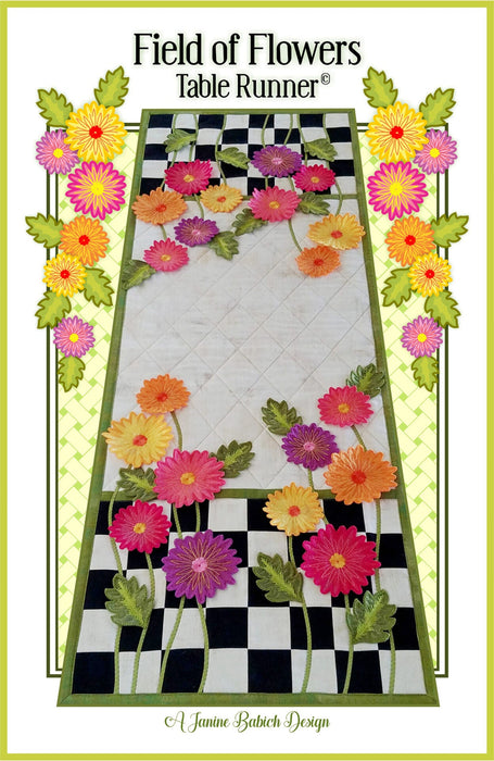 Field of Flowers Table Runner Downloadable Pattern