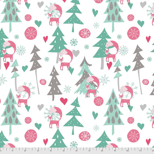 FS Snowy Day Flannel Snowy Day White