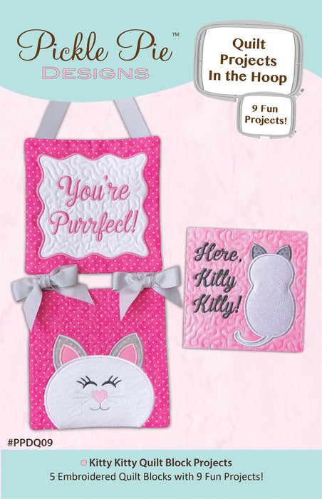 Kitty Kitty Quilt Block Projects In the Hoop Embroidery Design Collection