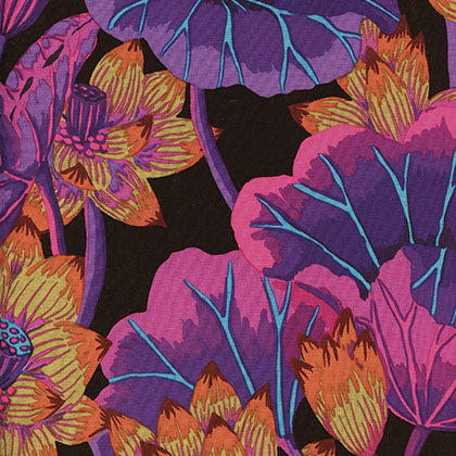 FS Kaffe Fassett Classics Lake Blossoms - Black