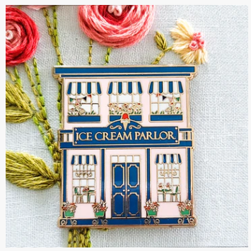 Bev McCullough Ice Cream Parlor Needle Minder 