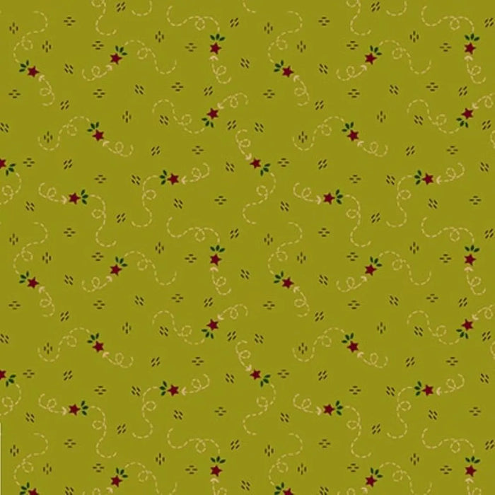 HG Quiet Grace Kim Diehl Meandering Stars Kiwi Green