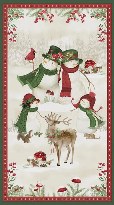 Woodland Snowmen Panel