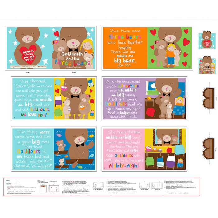 Goldilocks & the 3 bears Soft Book Panel