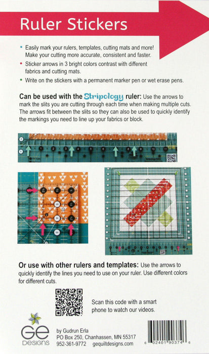 GEasy Ruler Stickers - Tropical Brights palette GE-1100