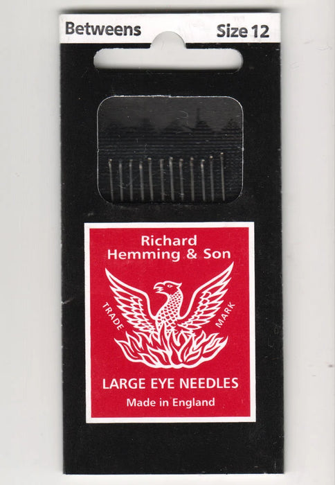 Richard Hemming & Son Betweens Large Eye Needles Size 12 12ct