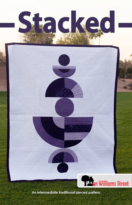 Stacked - Modern Curved Pieced Quilt Pattern