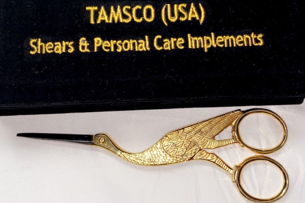 Stork Scissor 6" gold plated (from USA)