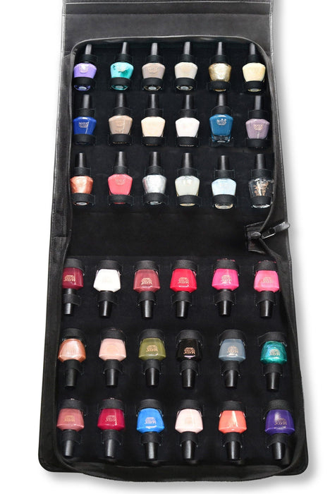 Maya Nail Polish collection of 36 (In a handy zipper case)