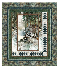 In The Wild Quilt Kit-Northcott-Lone Wolf 