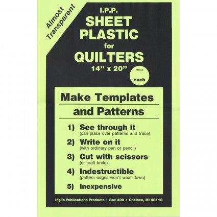 Sheet Plastic for Quilters