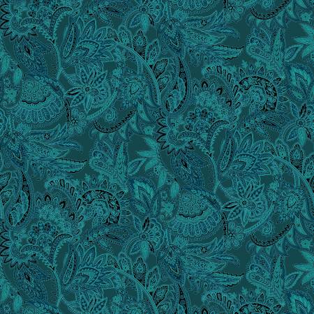 RJR Teal Paisley