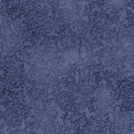 RJR Denim Embossed Scroll