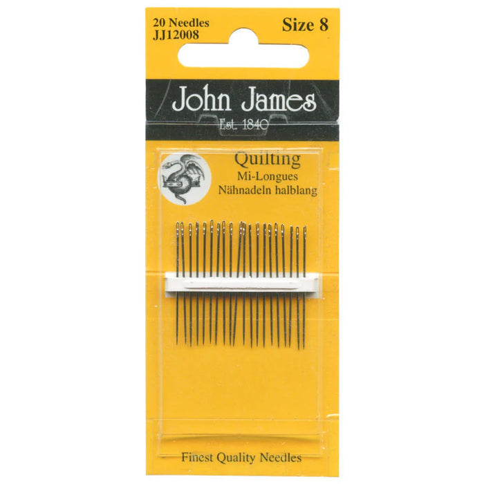 John James Quilting Needles Size 8 20ct