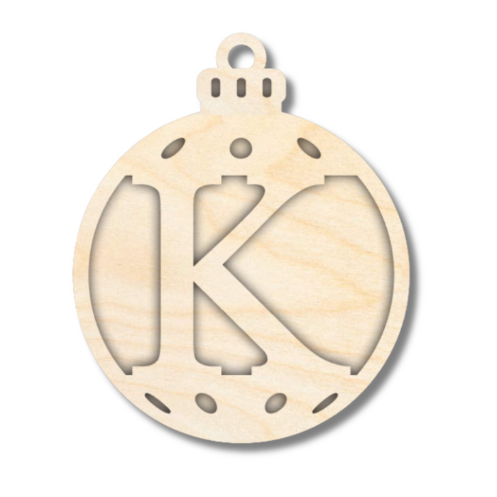 Unfinished Wood Layered Letter Christmas Ornaments | A-Z | 2 Piece | 5" Tall | 1/8" Wood | Wood Craft DIY