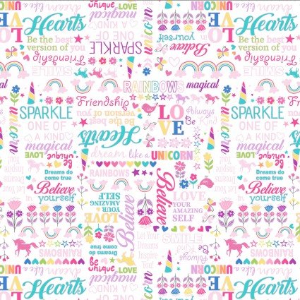 KS Unicorn Magic 9804P 09 Magical Words White