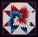 Red White and Blue Spiral Star